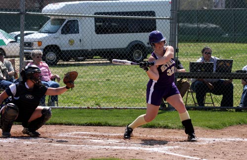 Emily Thompson was 1 for 4 with a run scored in the game one against Mid-Continent University.